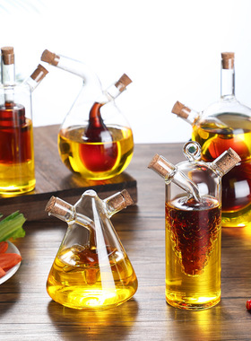 酱油调味酱醋瓶醋瓶酱油醋一壶油壶耐热创意油壶密封玻璃两用