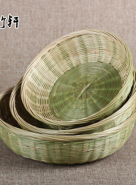 纯手工竹编制品簸箕竹扁环保篮