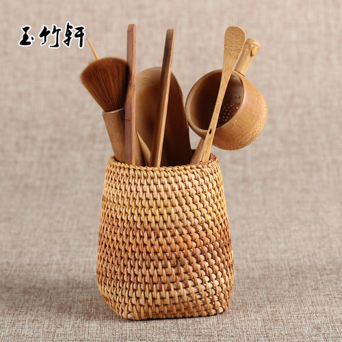 六君子越南藤编茶具紫砂养壶垫