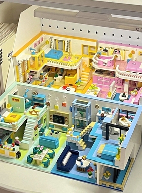 适用乐高积木女孩子别墅房子公主城堡系列益智6拼装8玩具10岁以上