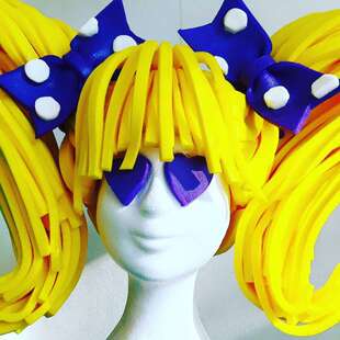 欧美酒吧夜店气氛互动走秀派对女款领舞假发广告创意造型夸张头饰