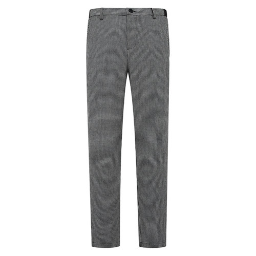 千鸟格灰色休闲裤小直筒