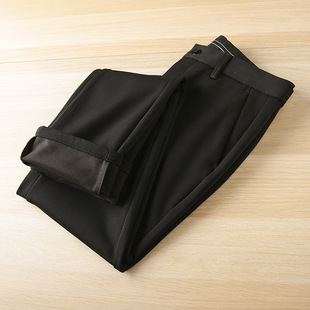 3D247 加厚保暖舒适四面弹力黑色休闲裤 柜子系列断码 清仓秋冬男士