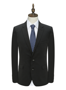 MY369美断码清仓春秋款男士50％羊毛黑色微弹力两粒扣职业装西服