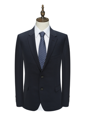 MY374美断码清仓男士职业正装60％羊毛两粒扣百搭深蓝色商务西装