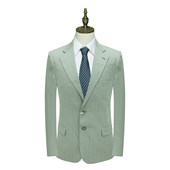 商务绅士绿色两粒扣无开衩羊毛西装 男士 外套 清仓春秋款 PL18皮断码