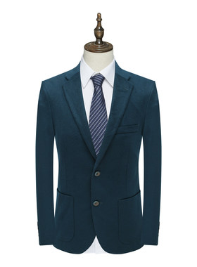 MY513美断码清仓春秋款男士商务绅士深蓝色两粒扣羊毛单西装外套