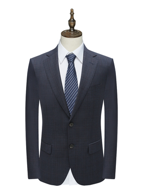 SF374路断码清仓春秋款男士商务正装深蓝色意大利面料羊毛单西服
