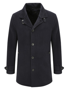 MY475美断码清仓秋冬款男士商务休闲深蓝色翻领50％羊毛呢子大衣