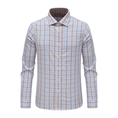 清仓春秋款 男士 商务休闲百搭格纹全棉免烫长袖 MY147美尔断码 衬衫