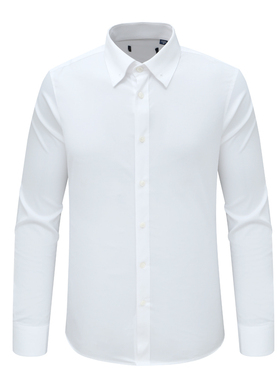 F3923鸟断码清仓春秋款男士商务职业装白色舒适弹力正装长袖衬衫