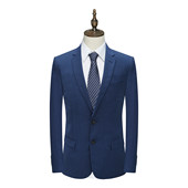 高支绵羊毛意大利面料两粒扣商务西装 Y1622路易断码 清仓春秋男士