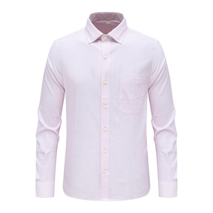衬衫 MY216美尔断码 粉色竖条纹70％棉免烫商务长袖 男士 清仓春秋款