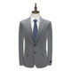 职业正装 男士 羊毛桑蚕丝灰色条纹两粒扣西服 清仓春秋款 PL58皮断码