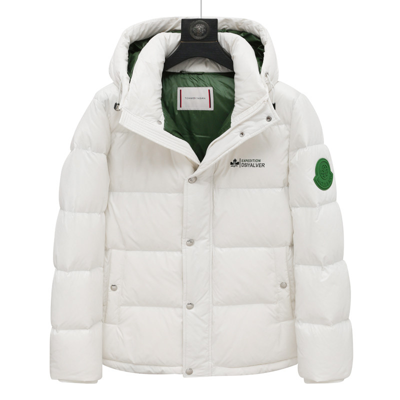 保暖加厚羽绒服白色连帽