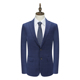 职业正装 男士 蓝色格纹绵羊毛两粒扣单西服 清仓春秋款 B1632鸟断码