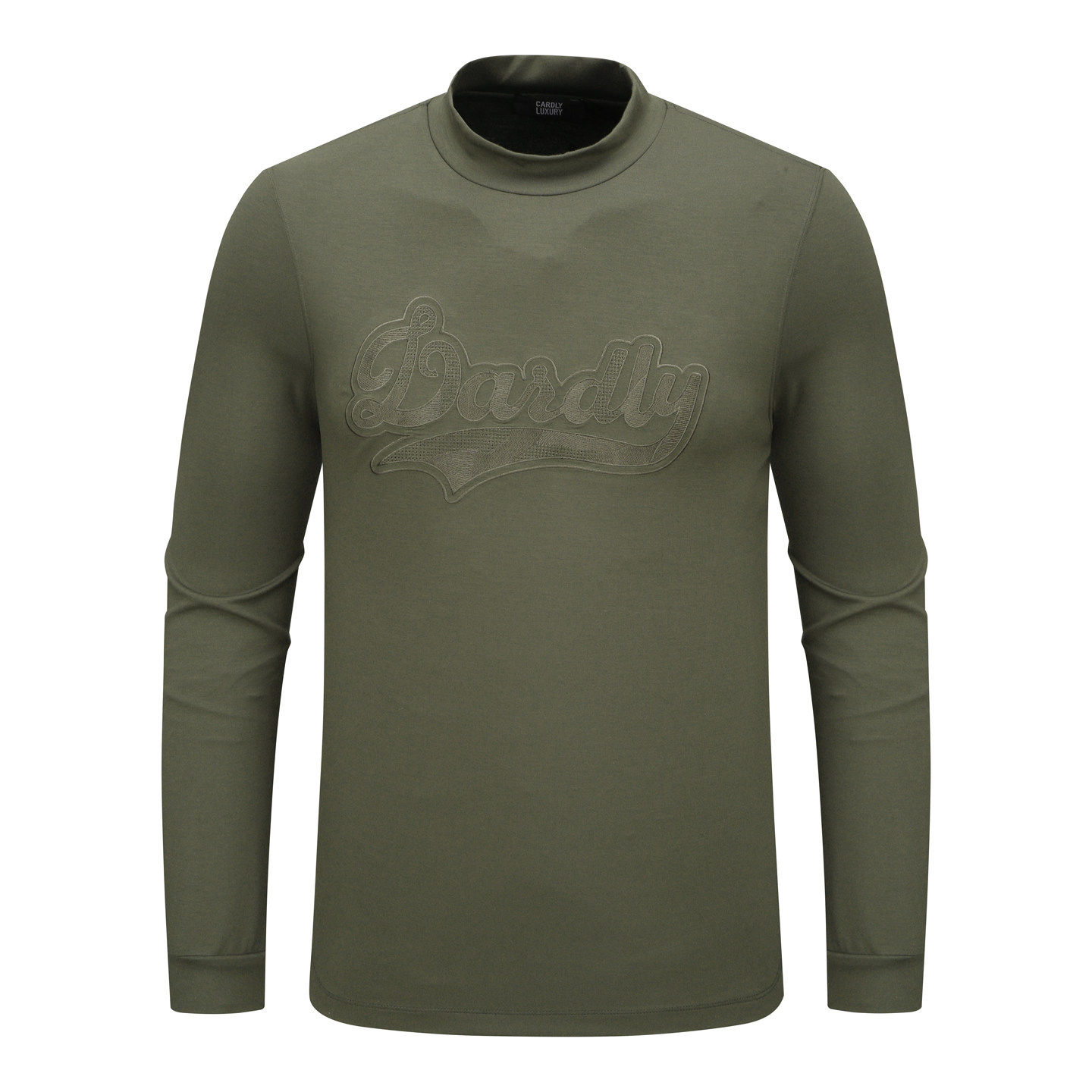 H1306断码清仓春秋款男士简约休闲绿色半高领套头打底衫长袖T恤衫,男装,T恤,淘宝优惠券,粉丝福利购,淘宝优惠卷