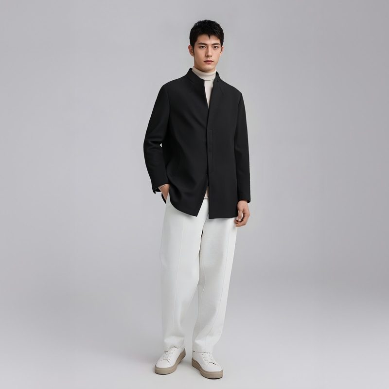 毛呢大衣57.9％羊毛商务休闲