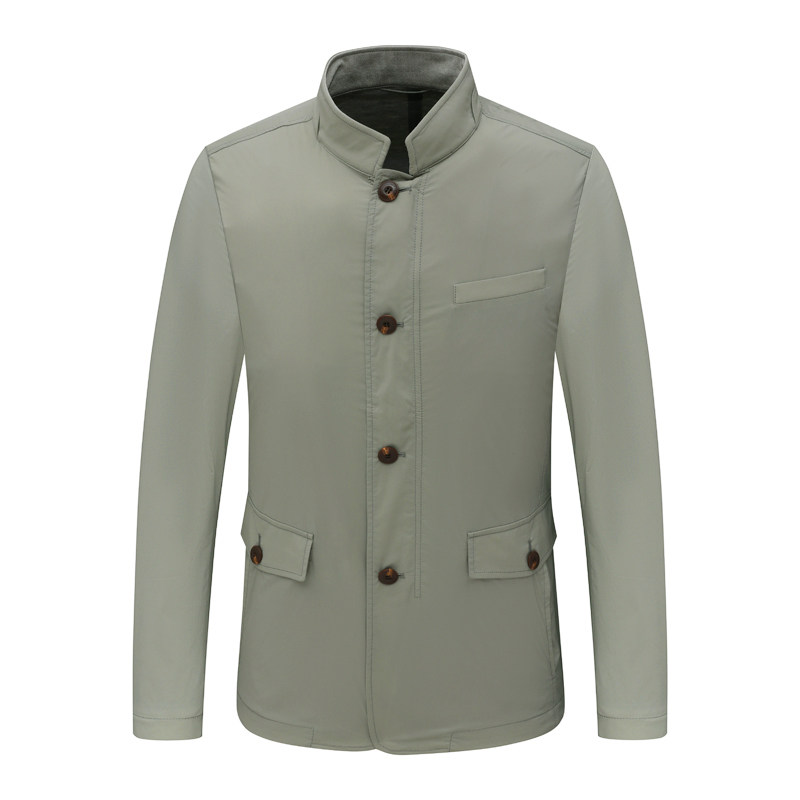 KL177凯LAI换季断码清仓早秋薄款男士商务休闲卡其色立领夹克外套,男装,夹克,淘宝优惠券,粉丝福利购,淘宝优惠卷