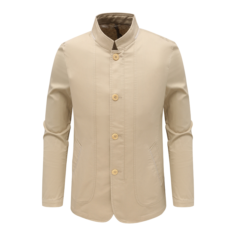 商务休闲立领夹克全棉