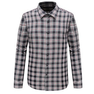 断码 衬衫 清仓秋季 休闲百搭灰色格子全棉长袖 男士 DN161斯D博N换季