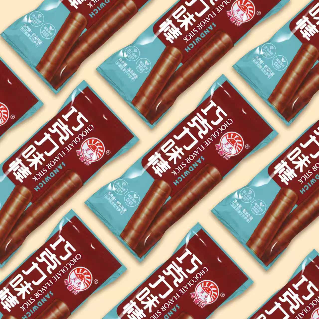 灵光西餐厅巧克力棒代可可脂米果棒休闲膨化食品蛋糕装饰酥脆零食