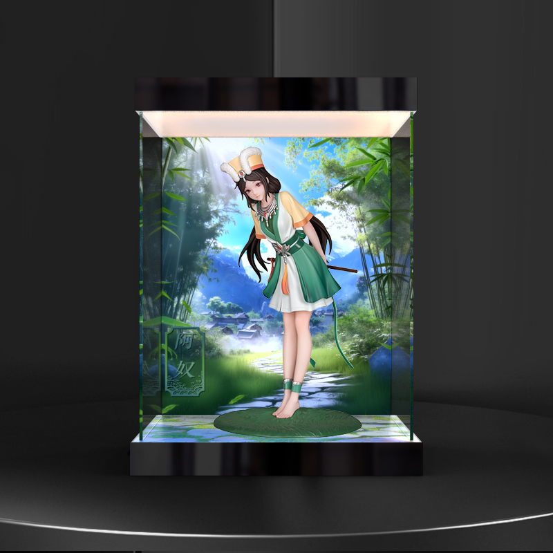 适用Myethos gift 仙剑奇侠 笛音轻叩 阿奴 手办亚克力灯箱展示盒