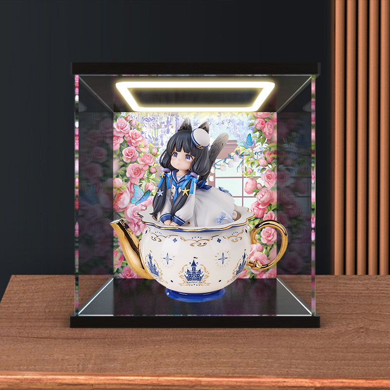 适用RIBOSE 核糖 茶会猫 茶壶喵 奶牛猫 影法师回型灯收纳展示盒