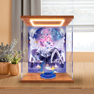 适用良笑社 蔚蓝档案 圣园未花星之呼唤 手办 亚克力展示盒防尘