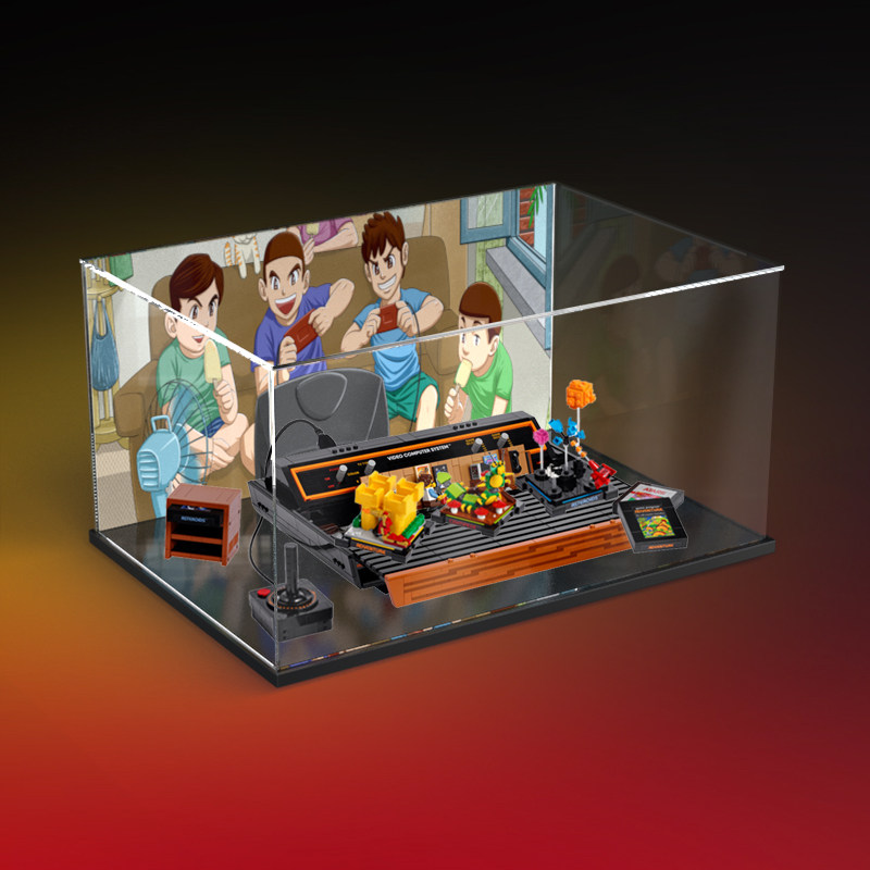 亚克力展示盒适用le高10306 雅达利2600游戏机玩具拼装积木防尘罩