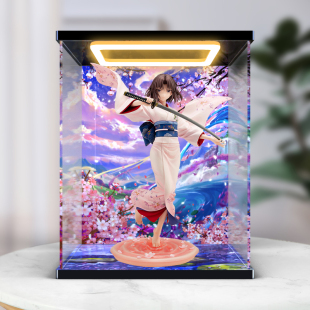 亚克力防尘罩回型灯展示盒适用 寿屋 剧场版 空之境界 两仪式手办