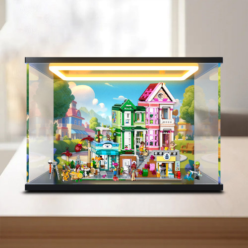 亚克力透明展示盒适用le高42670 心湖城休闲广场好朋友模型积木