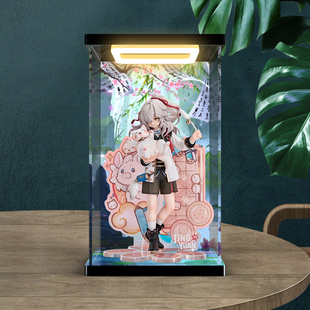 高清防尘罩回灯展示盒适用核糖文化绷坏:星穷铁道小不点猫猫 景元