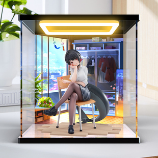 防尘罩亚克力展示盒适用APEX-TOYS 绝区零 艾莲·乔 从周一到周五