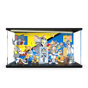 适用TOM and JERRY 猫鼠大作战系列盲盒灯光防尘罩手办场景展示盒