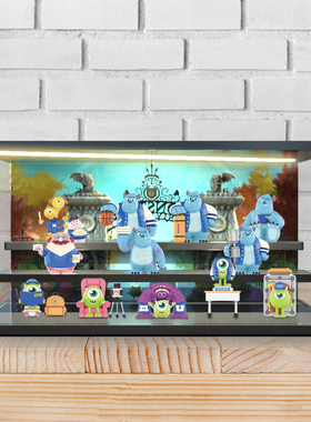 POPMART泡泡玛特 迪士尼皮克斯怪兽大学OK兄弟会系列场景展示盒