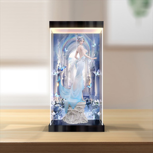 川帝适用BearPanda 鬼刀 海琴烟 邂逅模型防尘亚克力灯箱展示盒