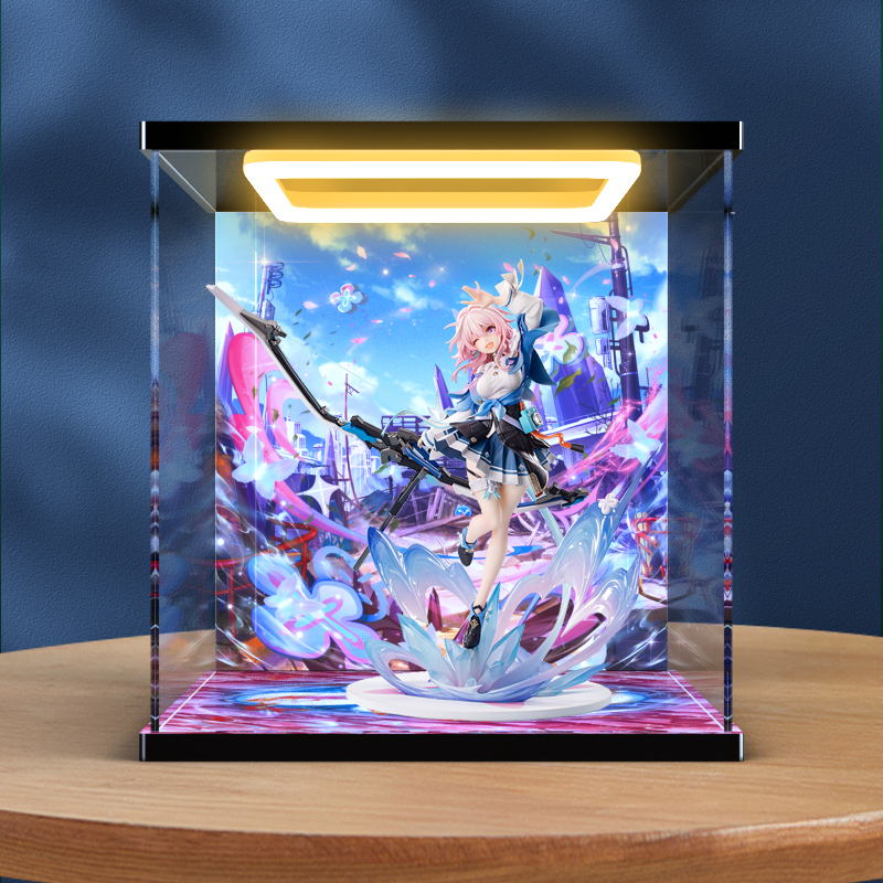 防尘罩回形灯展示盒适用APEX-TOYS 崩坏：星穹铁道三月七手办模型