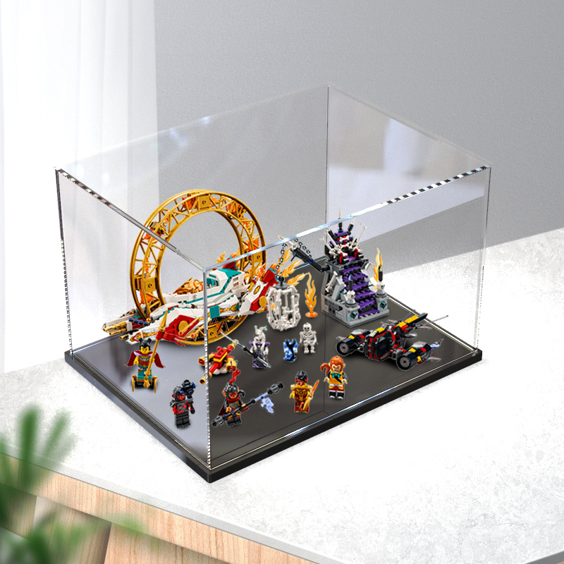 亚克力防尘盒适用乐高80034 哪吒风火轮战机积木展示模型玩具透明