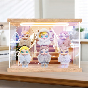 川帝适用泡泡玛特 Baby Molly积极入冬指南系列盲盒灯光展示盒