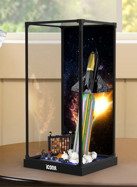 适用le高 ICONS系列 10391 跨月狂欢拼装积木亚克力合金框展示盒