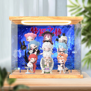 回型灯亚克力透明收纳展示盒 适用NAMI四代梦魇之核系列盲盒手办