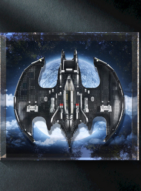 适用高达 76161蝙蝠翼战机积木相框透明亚克力展示盒收纳画框定制