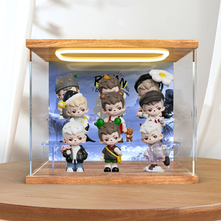 防尘罩回型灯展示盒适用rayan万物生长盲盒可爱娃娃摆件潮玩手办