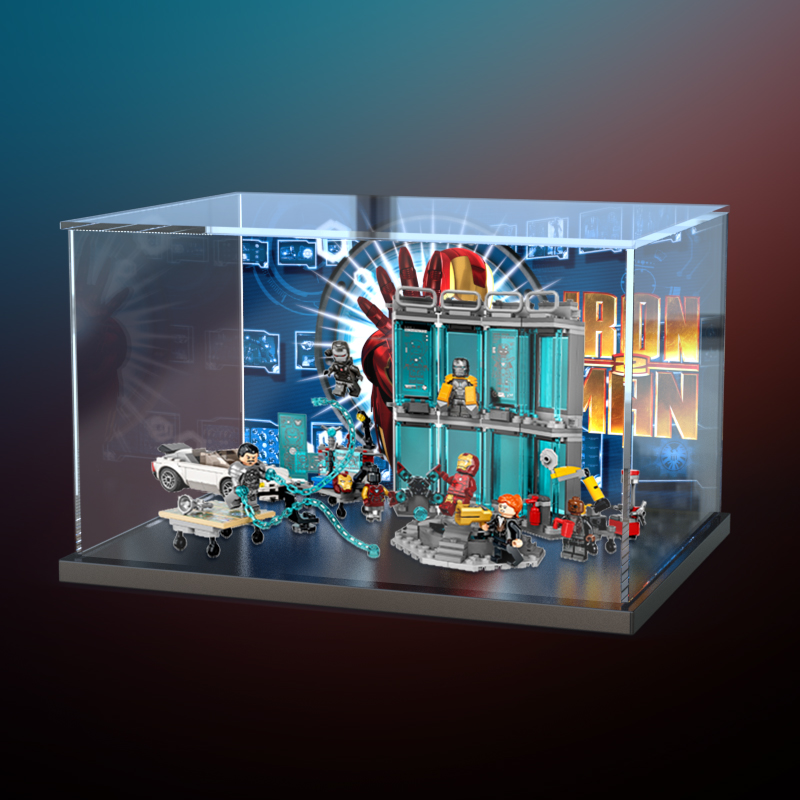 76216漫威钢铁侠战甲库展示盒