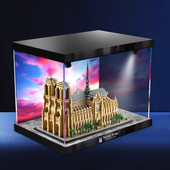 适用建筑le高21061巴黎圣母院模型收纳和防尘罩亚克力透明展示盒