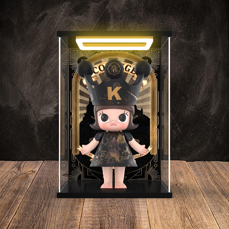 防尘展示盒适用于泡泡玛特MOLLY哈利波特联名400%1000手办收纳
