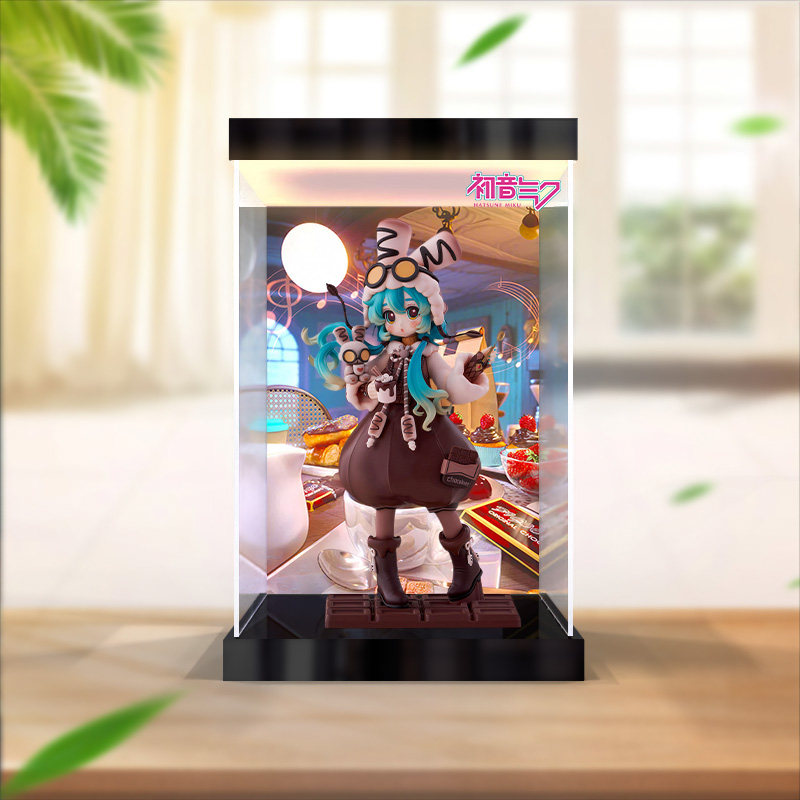 川帝适用S-FIRE 初音未来 棉花糖热可可手办灯箱亚克力展示盒