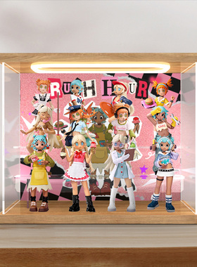 亚克力展示盒适用泡泡玛特Peach Riot 叛桃朋克经济学盲盒防尘