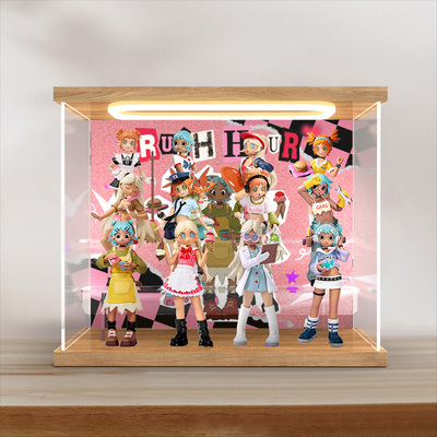 亚克力展示盒适用泡泡玛特Peach Riot 叛桃朋克经济学盲盒防尘